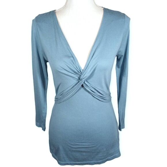 NINE WEST PETITE BLUE TOP SZ.SP EUC - Picture 1 of 5